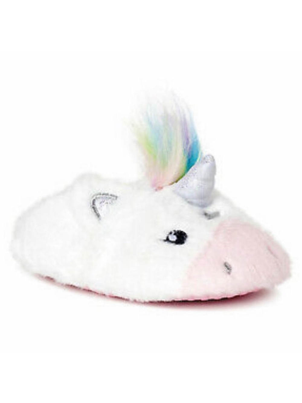 Unicorn Slippers Houseshoes Infant Girls Size 6 Soft Faux Fur Non Slip Sole